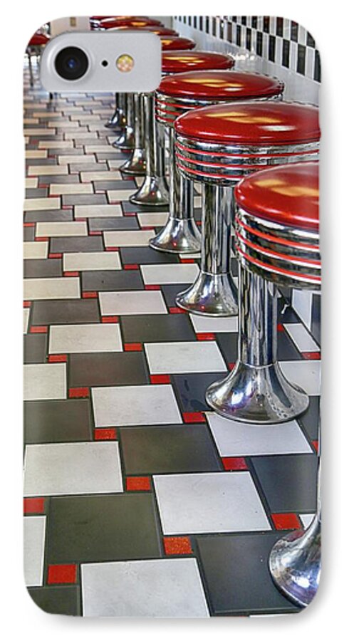 Power's Diner iPhone 8 Case featuring the photograph Power's Diner Port Huron by Mary Bedy