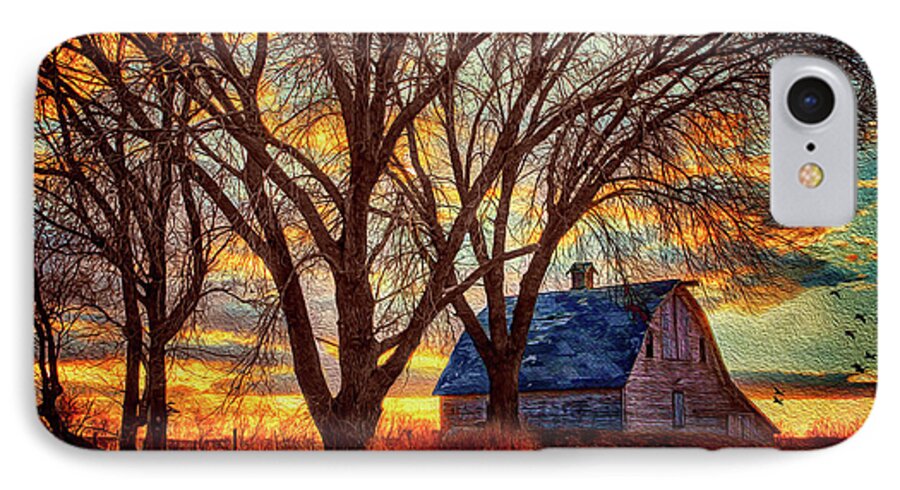 Barns iPhone 8 Case featuring the photograph The Day's Last Kiss by Nikolyn McDonald
