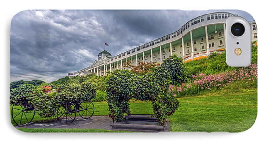 Grand Hotel iPhone 8 Case featuring the photograph The Grand Hotel Mackinac Island by Jerry Gammon