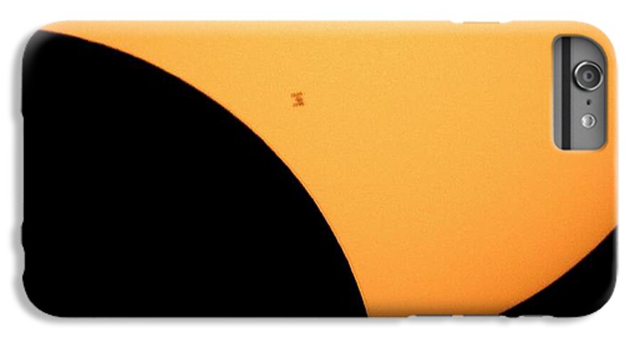 International Space Station iPhone 8 Plus Case featuring the photograph Iss Transit Of 2017 Solar Eclipse by Nasa/bill Ingalls/science Photo Library