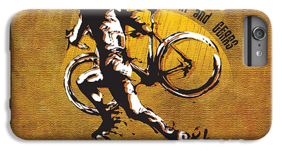 Cyclocross Illustration iPhone 8 Plus Case featuring the painting Mud Sweat And Gears by Sassan Filsoof