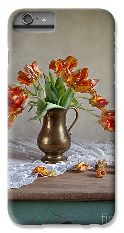 Petals iPhone 8 Plus Case featuring the photograph Still Life with Tulips #3 by Nailia Schwarz