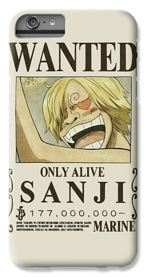 Bounty Sanji Wanted One Piece Iphone 8 Plus Case For Sale By Aditya Sena