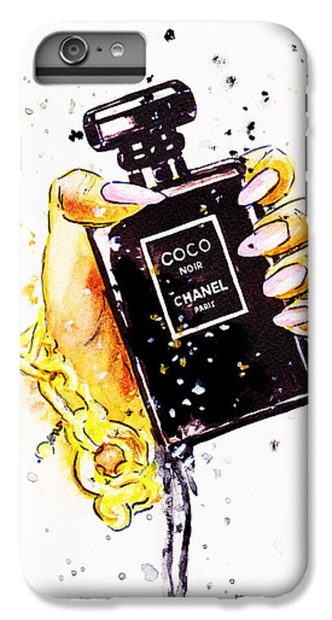 Chanel Perfume Poster Noir Perfume In Hand Iphone 8 Plus Case For Sale By Del Art