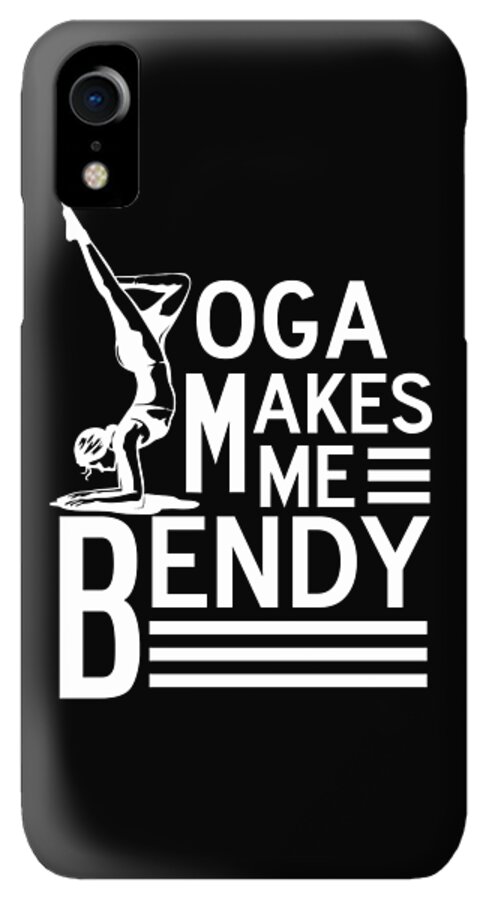 Funny Yoga Art for Women and Men Namaste Flexible Pose Dark #1 iPhone XR  Case by Nikita Goel - Pixels