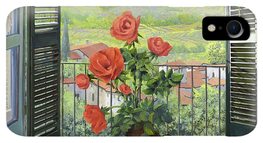 Landscape iPhone XR Case featuring the painting Le Persiane Sulla Valle by Guido Borelli