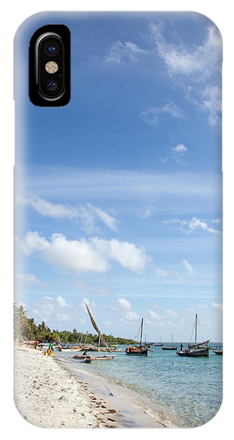Fishing Dhows Moored By The Beach iPhone 15 Case by Matthew Scholey 