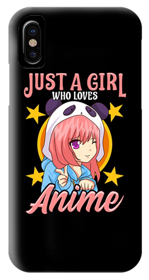 Cute Funny Just A Girl Who Loves Anime iPhone XS Case by The