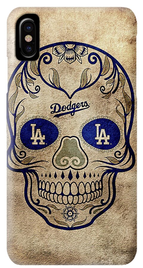 Skull Baseball Los Angeles Dodgers Drawing by Leith Huber - Pixels