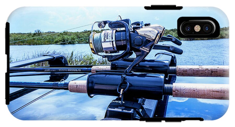 Fishing Rods and Reels Racked iPhone XS Tough Case by Blair Damson - Blair  Damson - Artist Website