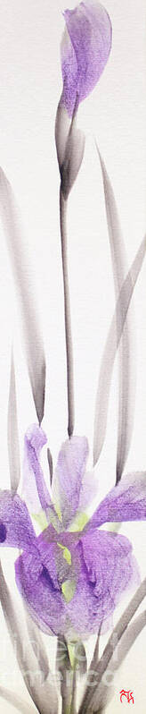 Art Of Brush Poster featuring the painting Iris 12050017-2FY by Fumiyo Yoshikawa