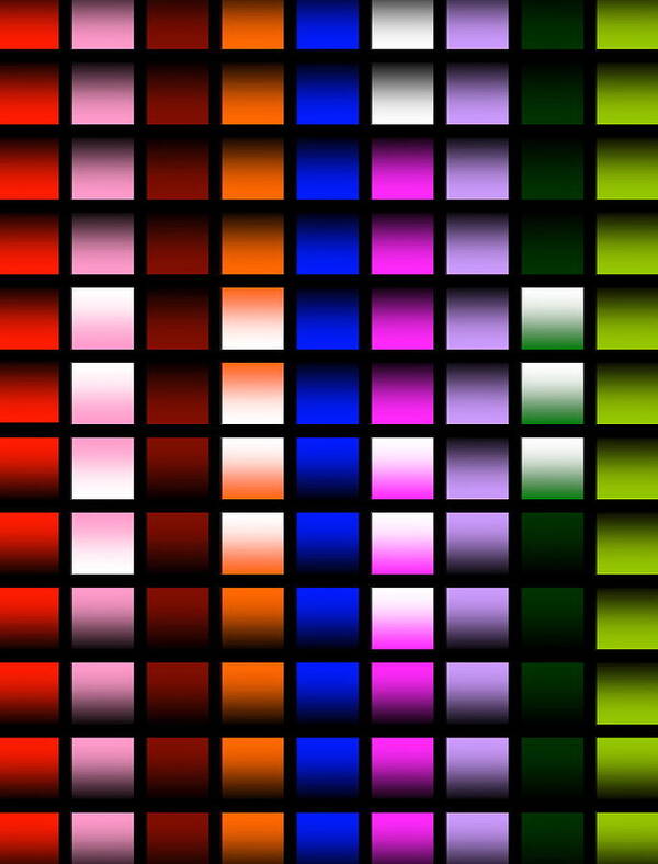 Glowing Poster featuring the digital art Glowing Squares by Gayle Price Thomas