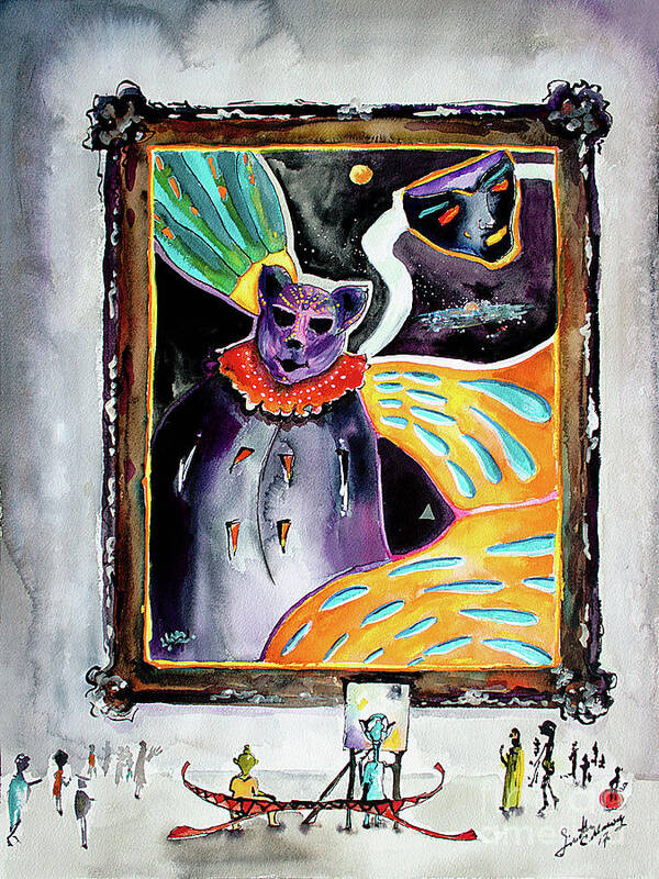 Science Fiction Poster featuring the painting I Molti Travestimenti Travel Log 09 by Ginette Callaway