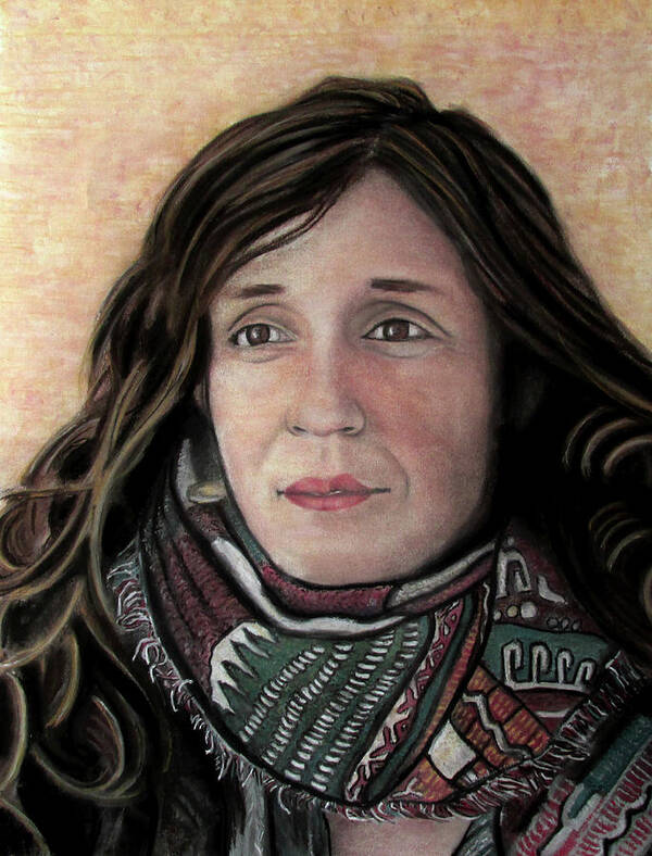 Portrait Poster featuring the pastel Portrait of Katy Desmond, c. 2017 by Denny Morreale