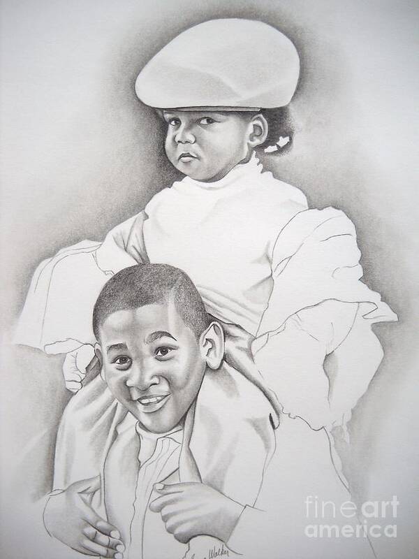 African American Art Poster featuring the drawing Say What by Sonya Walker