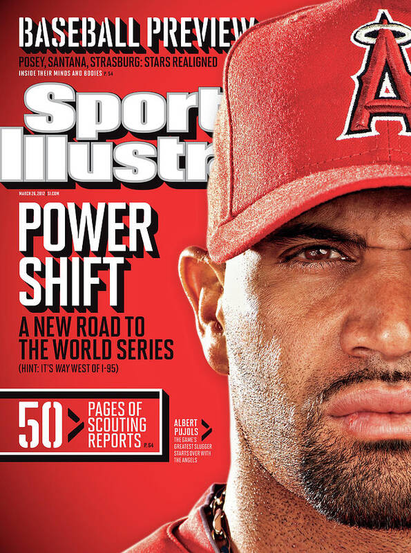 Magazine Cover Poster featuring the photograph Los Angeles Angels Of Anaheim Albert Pujols, 2012 Mlb Sports Illustrated Cover #1 by Sports Illustrated