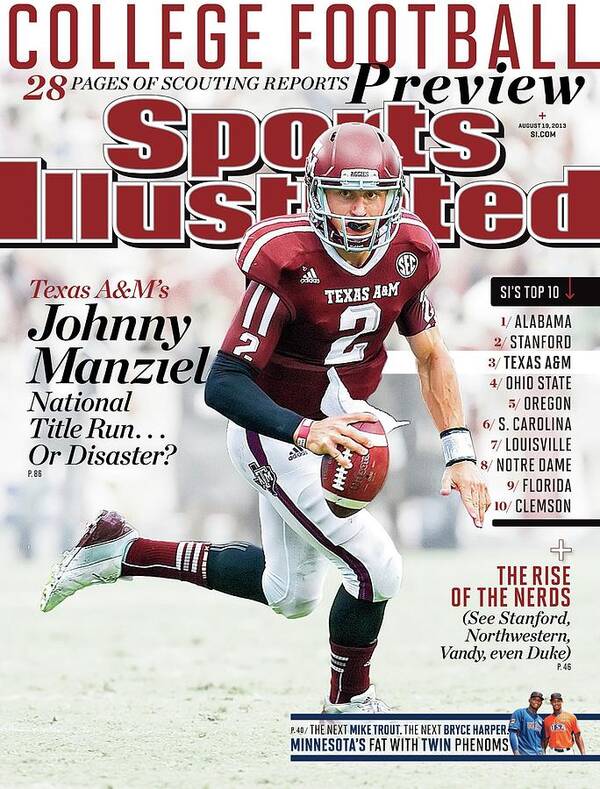 Magazine Cover Poster featuring the photograph 2013 College Football Preview Issue Sports Illustrated Cover by Sports Illustrated