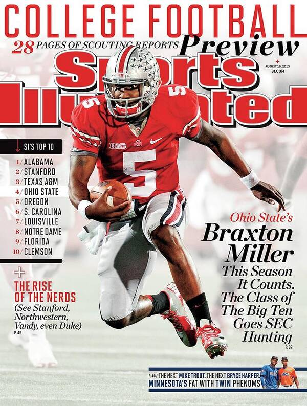 Magazine Cover Poster featuring the photograph 2013 College Football Preview Issue Sports Illustrated Cover #4 by Sports Illustrated
