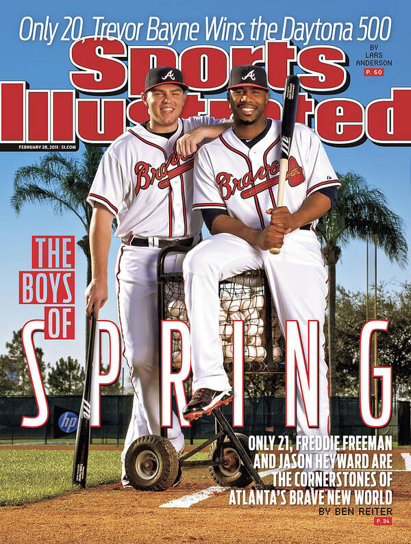 Magazine Cover Poster featuring the photograph Atlanta Braves Freddie Freeman And Jason Heyward Sports Illustrated Cover by Sports Illustrated