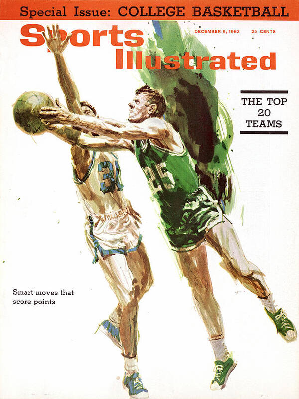 Magazine Cover Poster featuring the photograph Boston Celtics Frank Ramsey And Sports Illustrated Writer Sports Illustrated Cover by Sports Illustrated