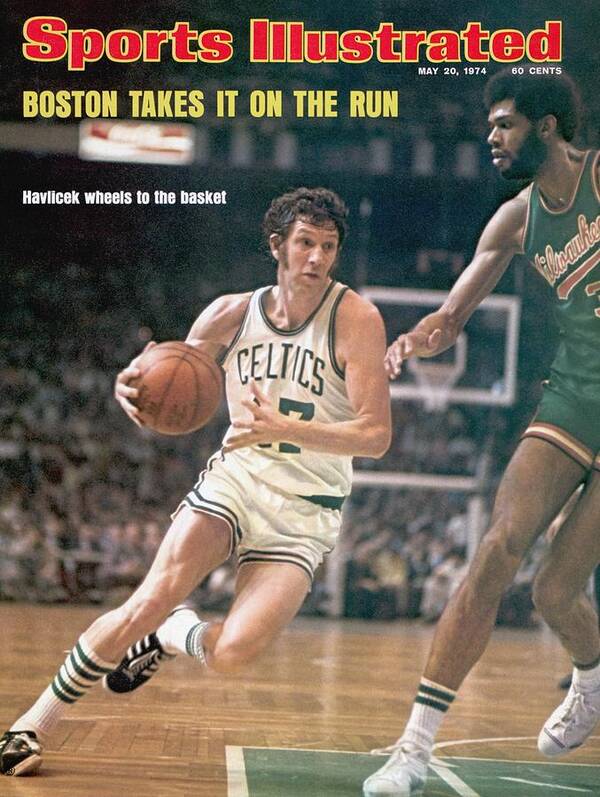 Magazine Cover Poster featuring the photograph Boston Celtics John Havlicek, 1974 Nba Finals Sports Illustrated Cover by Sports Illustrated