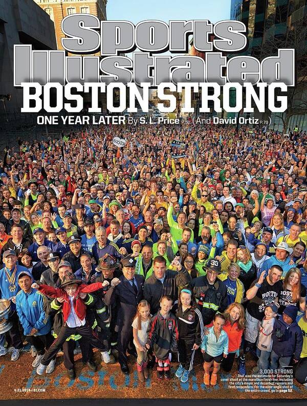 Magazine Cover Poster featuring the photograph Boston Strong One Year Later Sports Illustrated Cover by Sports Illustrated