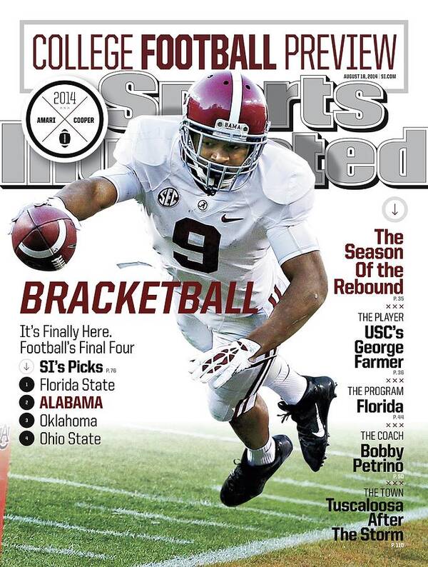 Magazine Cover Poster featuring the photograph Bracketball 2014 College Football Preview Issue Sports Illustrated Cover by Sports Illustrated