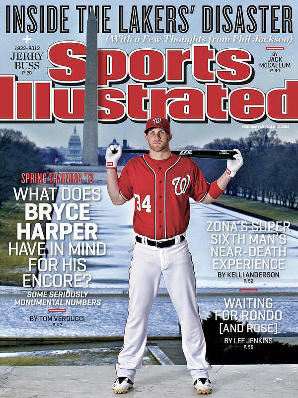 Magazine Cover Poster featuring the photograph Bryce Harper Spring Training 13 Sports Illustrated Cover by Sports Illustrated
