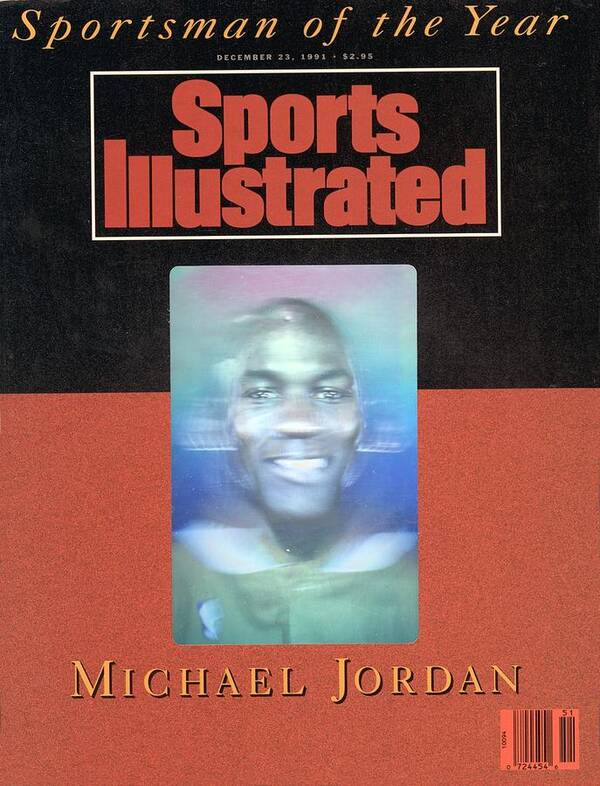 Nba Pro Basketball Poster featuring the photograph Chicago Bulls Michael Jordan, 1991 Sportsman Of The Year Sports Illustrated Cover by Sports Illustrated