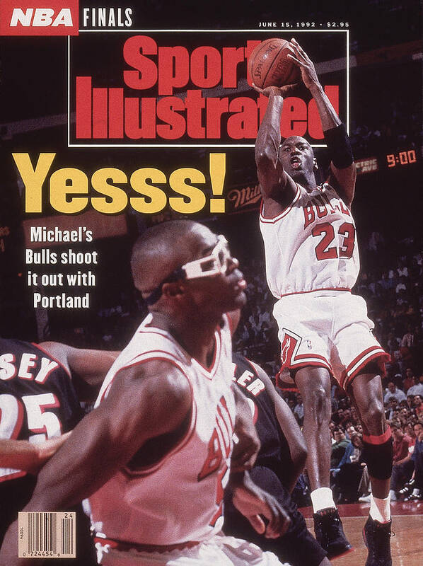 Playoffs Poster featuring the photograph Chicago Bulls Michael Jordan, 1992 Nba Finals Sports Illustrated Cover by Sports Illustrated