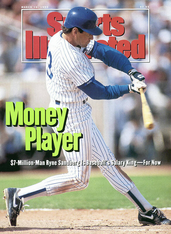 Magazine Cover Poster featuring the photograph Chicago Cubs Ryne Sandberg... Sports Illustrated Cover by Sports Illustrated