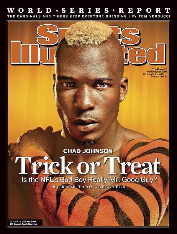 Magazine Cover Poster featuring the photograph Cincinnati Bengals Chad Johnson Sports Illustrated Cover by Sports Illustrated