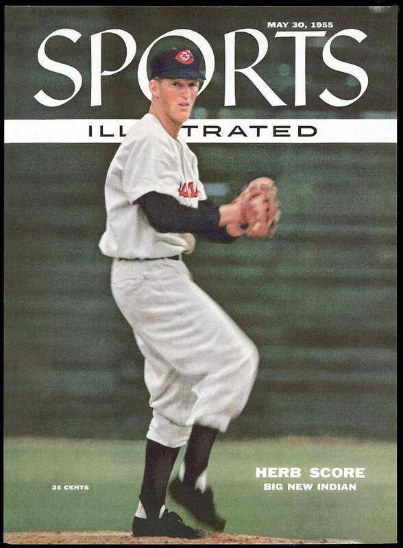Magazine Cover Poster featuring the photograph Cleveland Indians Herb Score... Sports Illustrated Cover by Sports Illustrated