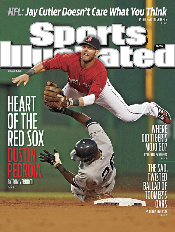 Magazine Cover Poster featuring the photograph Dustin Pedroia Heart Of The Red Sox Sports Illustrated Cover by Sports Illustrated