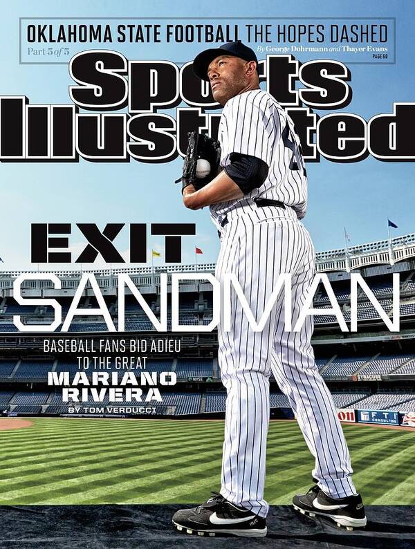 Magazine Cover Poster featuring the photograph Exit Sandman Baseball Fans Bid Adieu To The Great Mariano Sports Illustrated Cover by Sports Illustrated