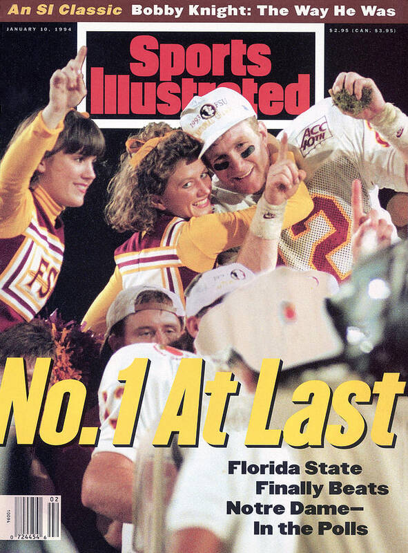 Magazine Cover Poster featuring the photograph Florida State University Matt Frier, 1994 Fedex Orange Bowl Sports Illustrated Cover by Sports Illustrated