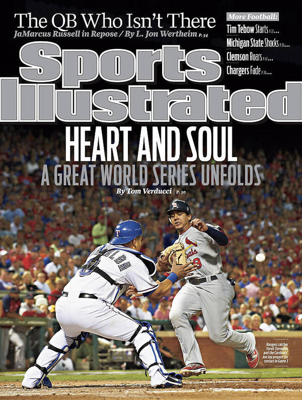 Magazine Cover Poster featuring the photograph Heart And Soul A Great World Series Unfolds Sports Illustrated Cover by Sports Illustrated