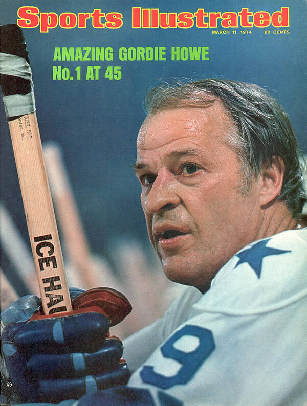 Magazine Cover Poster featuring the photograph Houston Aeros Gordie Howe Sports Illustrated Cover by Sports Illustrated