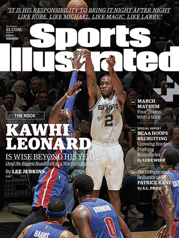 Magazine Cover Poster featuring the photograph Kawhi Leonard, The Rock, Is Wise Beyond His Years Sports Illustrated Cover by Sports Illustrated