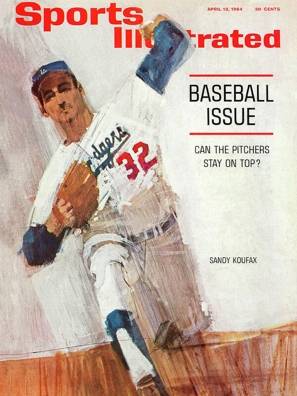 Magazine Cover Poster featuring the photograph Los Angeles Dodgers Sandy Koufax Sports Illustrated Cover by Sports Illustrated