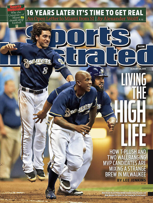 Magazine Cover Poster featuring the photograph Los Angeles Dodgers V Milwaukee Brewers Sports Illustrated Cover by Sports Illustrated