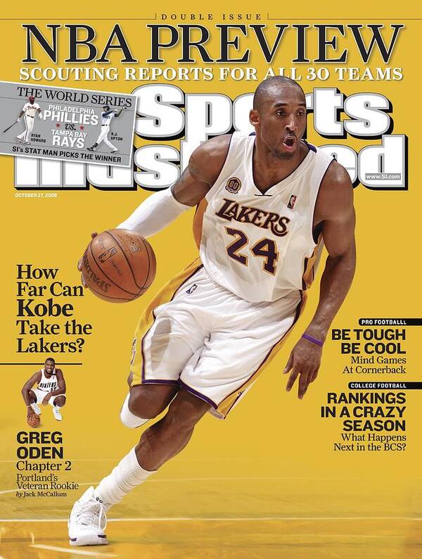 Nba Pro Basketball Poster featuring the photograph Los Angeles Lakers Kobe Bryant... Sports Illustrated Cover by Sports Illustrated