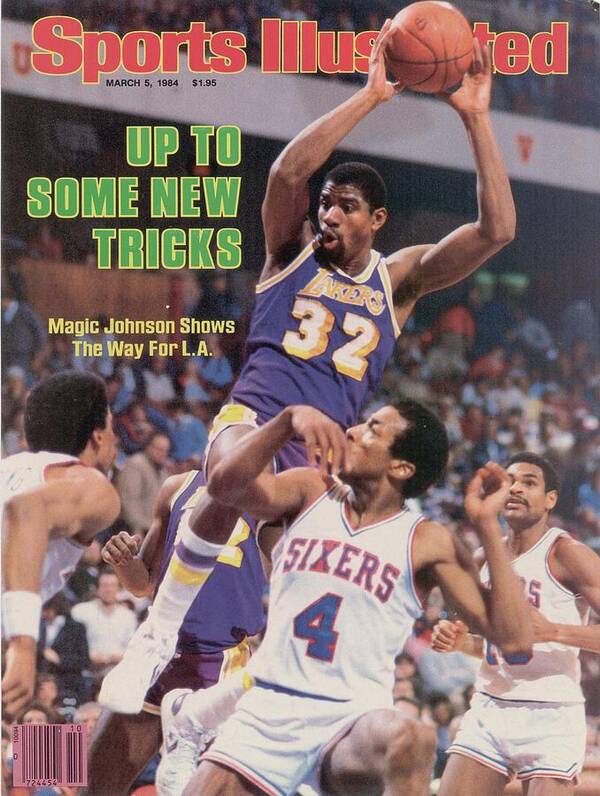 1980-1989 Poster featuring the photograph Los Angeles Lakers Magic Johnson... Sports Illustrated Cover by Sports Illustrated