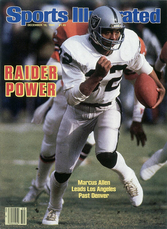 Magazine Cover Poster featuring the photograph Los Angeles Raiders Marcus Allen... Sports Illustrated Cover by Sports Illustrated