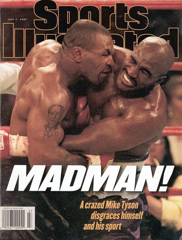 Magazine Cover Poster featuring the photograph Mike Tyson Vs Evander Holyfield, 1997 Wba Heavyweight Title Sports Illustrated Cover by Sports Illustrated