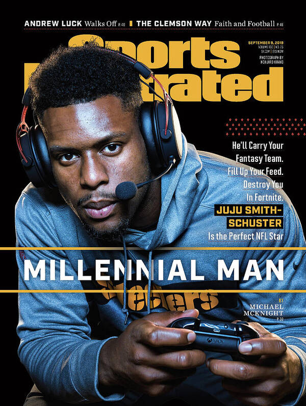 Magazine Cover Poster featuring the photograph Millennial Man Pittsburgh Steelers Juju Smith-schuster Sports Illustrated Cover by Sports Illustrated