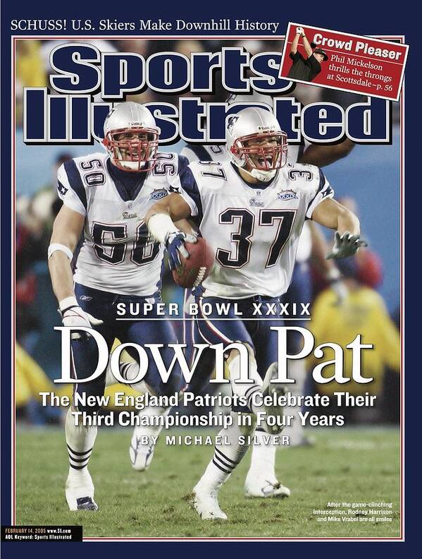 New England Patriots Poster featuring the photograph New England Patriots Rodney Harrison And Mike Vrabel, Super Sports Illustrated Cover by Sports Illustrated