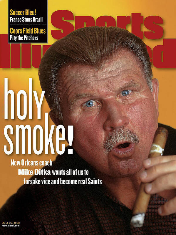 Magazine Cover Poster featuring the photograph New Orleans Saints Coach Mike Ditka Sports Illustrated Cover by Sports Illustrated