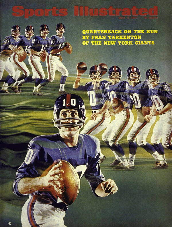 Magazine Cover Poster featuring the photograph New York Giants Qb Fran Tarkenton Sports Illustrated Cover by Sports Illustrated