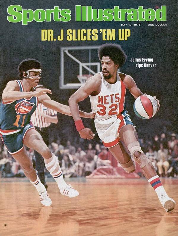 Julius Erving Poster featuring the photograph New York Nets Julius Erving, 1976 Aba Championship Sports Illustrated Cover by Sports Illustrated